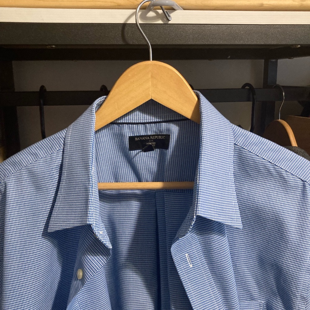 Banana Republic Blue Dress Shirt.  XL - 17.5.